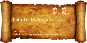 Dobrin Radamesz névjegykártya